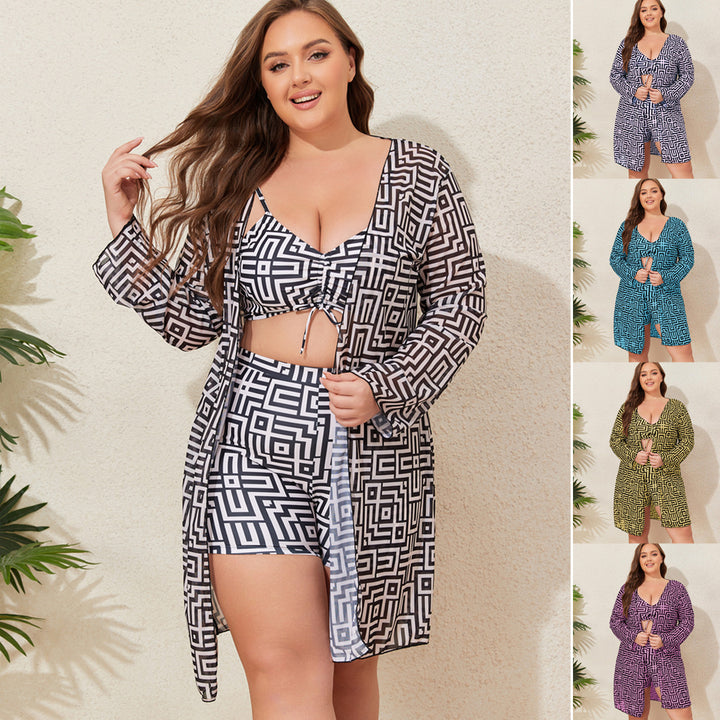 Women's Swimwear Set with Stylish Kimono and Shorts Mune Fashion