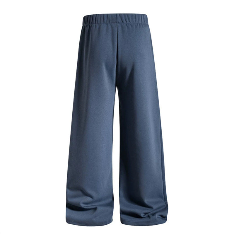 Women's Wide Palazzo Jogging Pants with High Comfort Waistband, Drawstring and Large Graphic Front Mune Fashion