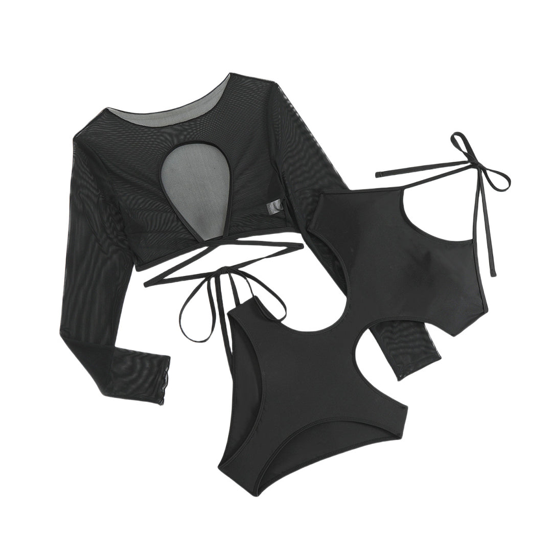 Ladies Crop Top Bikini Set with stylish cover-up Mune Fashion