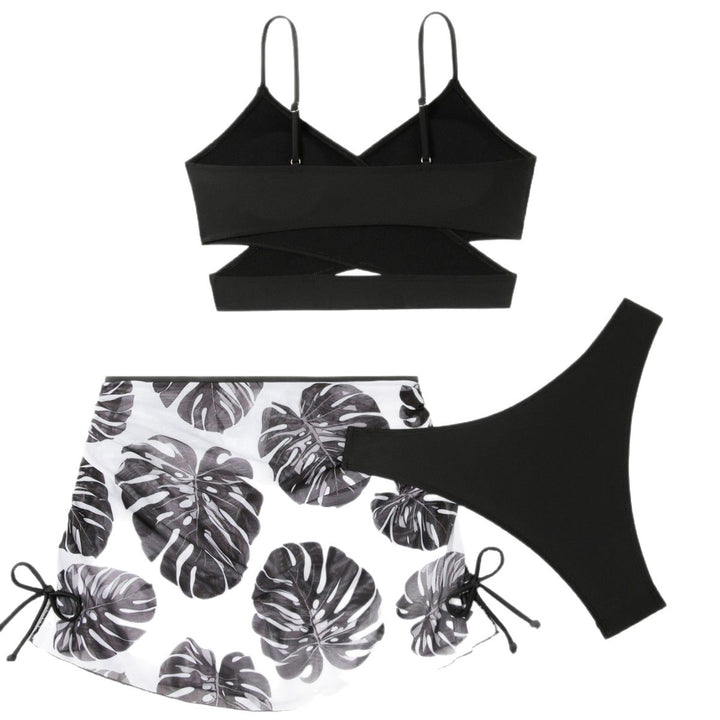 Ladies triangle bikini with elegant wrap skirt Mune Fashion
