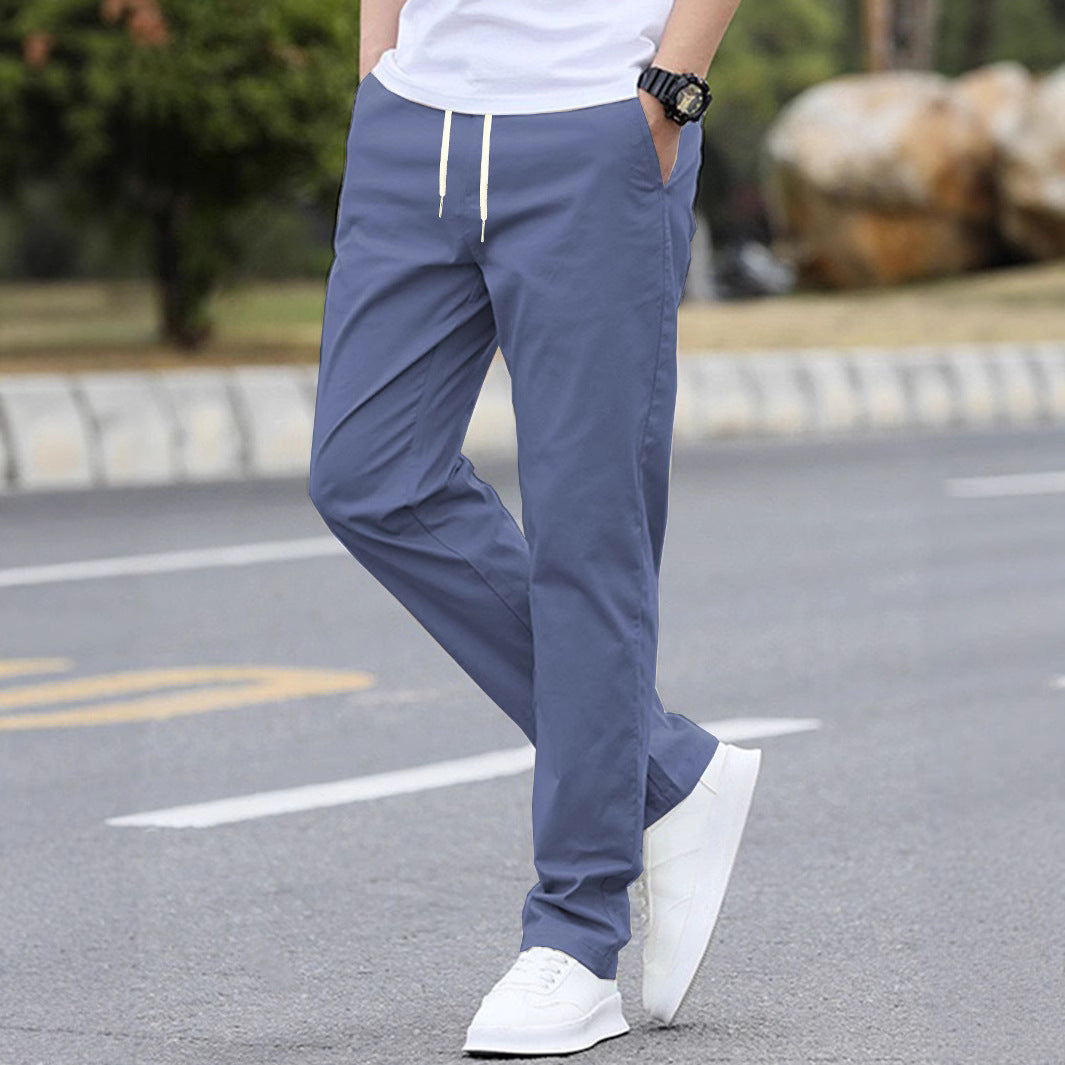 Men's comfortable casual pants with elastic waistband and practical side pockets Mune Fashion