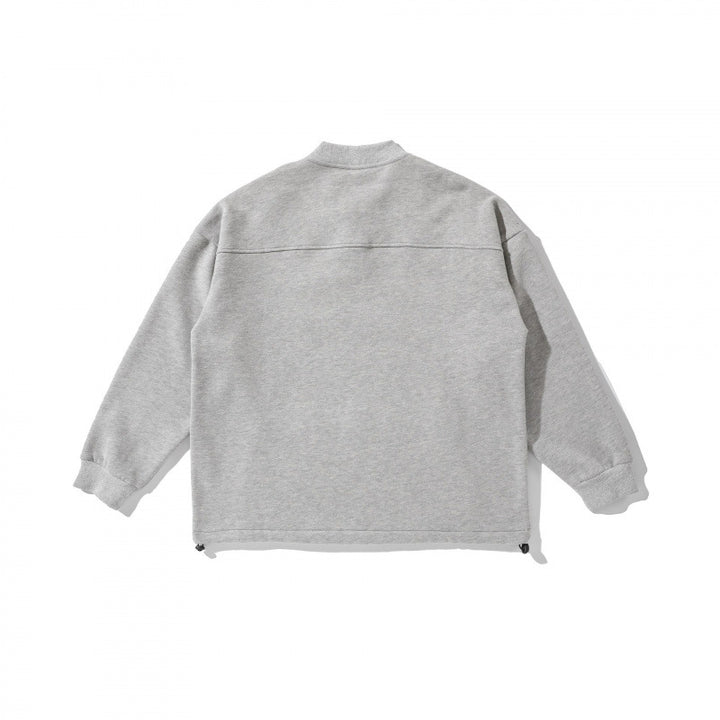Unisex Oversize Sweatshirt with Henley button placket, kangaroo pocket and drawstring hem Mune Fashion