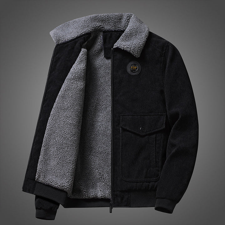 Men's Casual Quilted Jacket with Teddy Lining Mune Fashion 1787797413