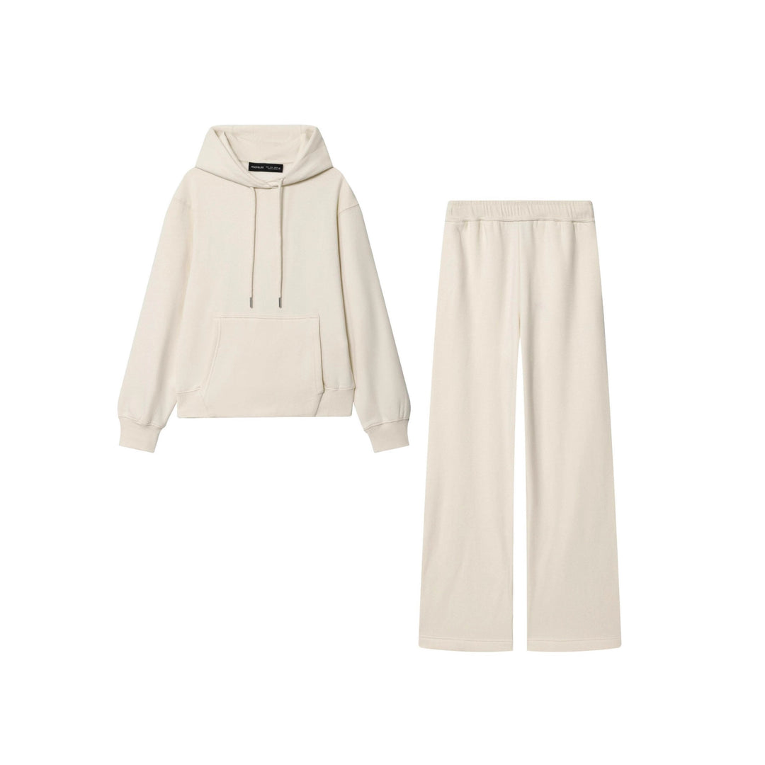 Women's Lounge Set with Oversize Hoodie and Wide Sweatpant Hose Mune Fashion
