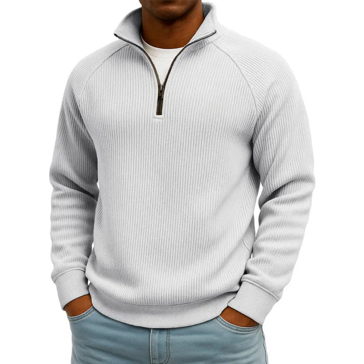 Men's Comfortable Sweater with Stand-up Collar Mune Fashion