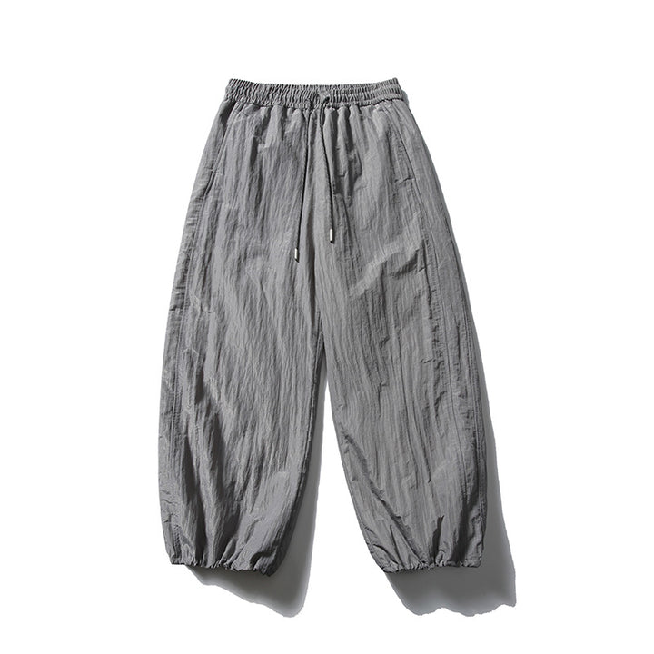 Men's loose-fitting ripstop leisure pants with camouflage pattern and elastic drawstring waistband Mune Fashion