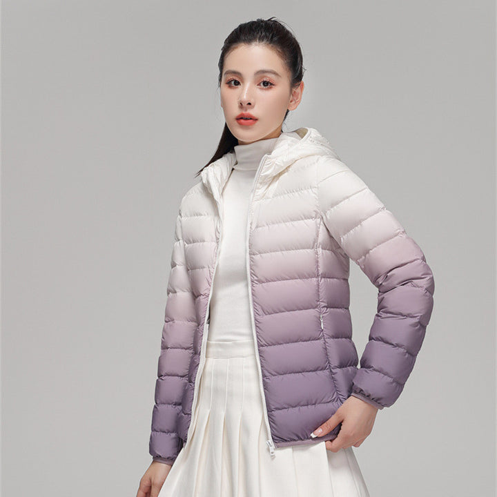 Women's ultra-lightweight hooded quilted jacket with compact pack size and wind-resistant shell Mune Fashion