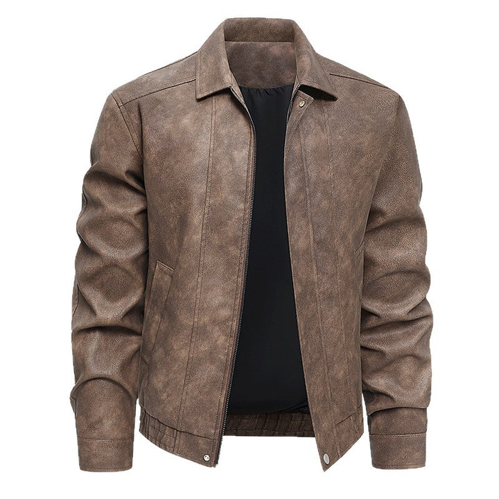 Men's Stylish Leather Jacket in Vintage Style Mune Fashion