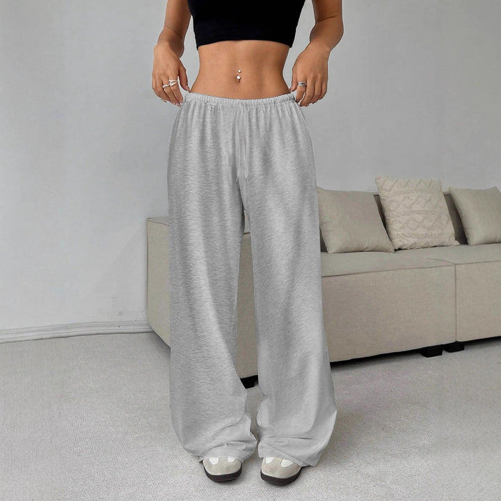 Women's Highwaist Palazzo Jogger with elastic comfort waistband, drawstring and side pockets Mune Fashion