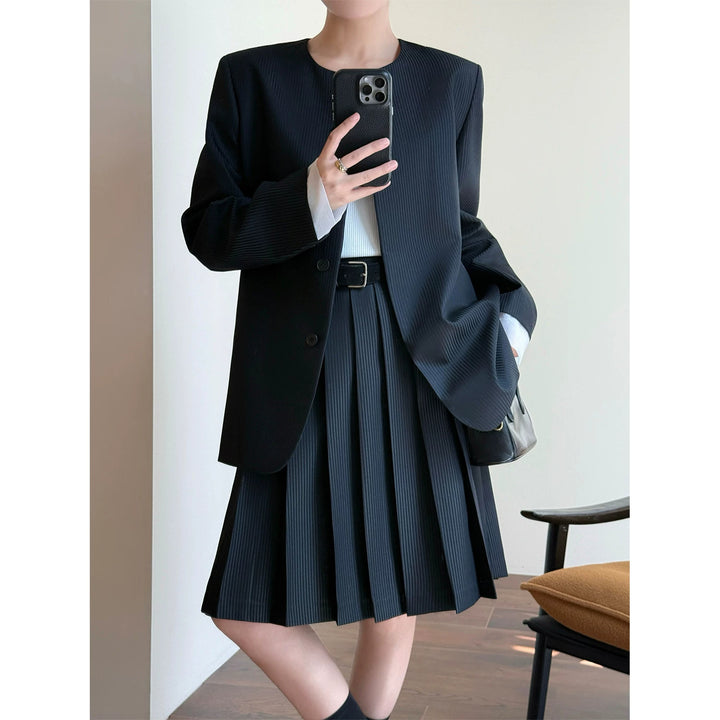 Women's Elegant Pleated Jacket Drune