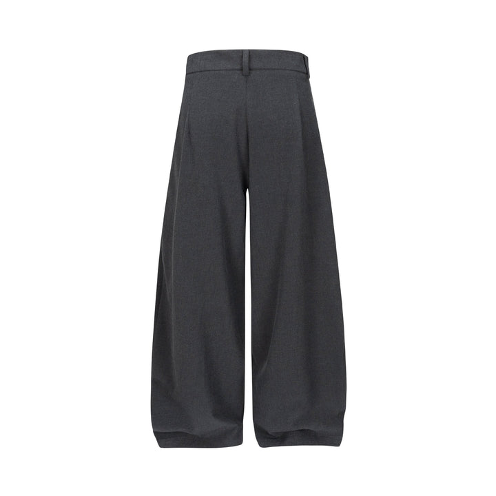 Women High-waisted wide pleated pants with crease and belt loops Mune Fashion