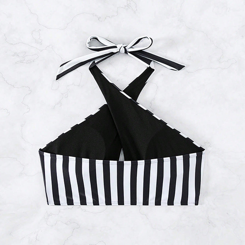 Ladies triangle bikini top with stylish wrap design and elastic straps Mune Fashion