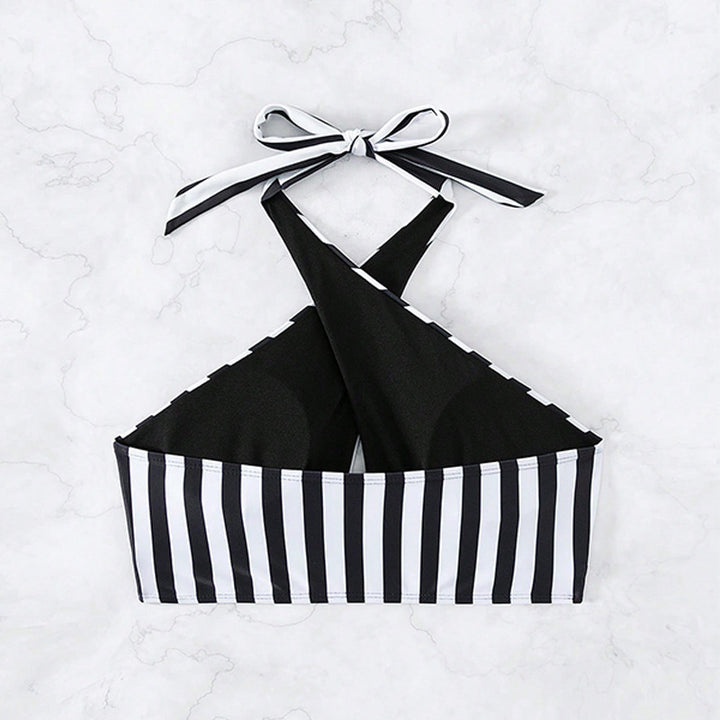 Ladies triangle bikini top with stylish wrap design and elastic straps Mune Fashion