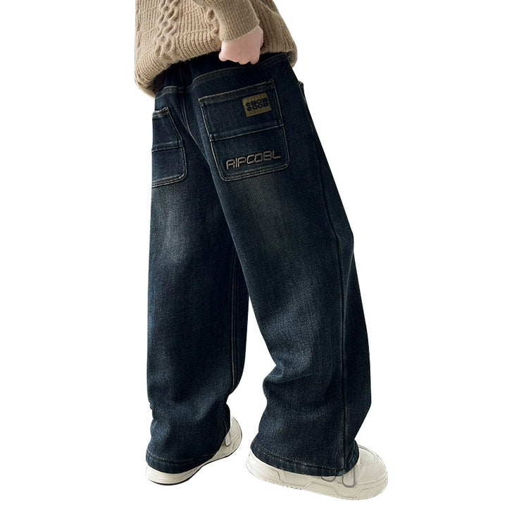 Unisex casual wide-cut jeans with practical side pockets Mune Fashion