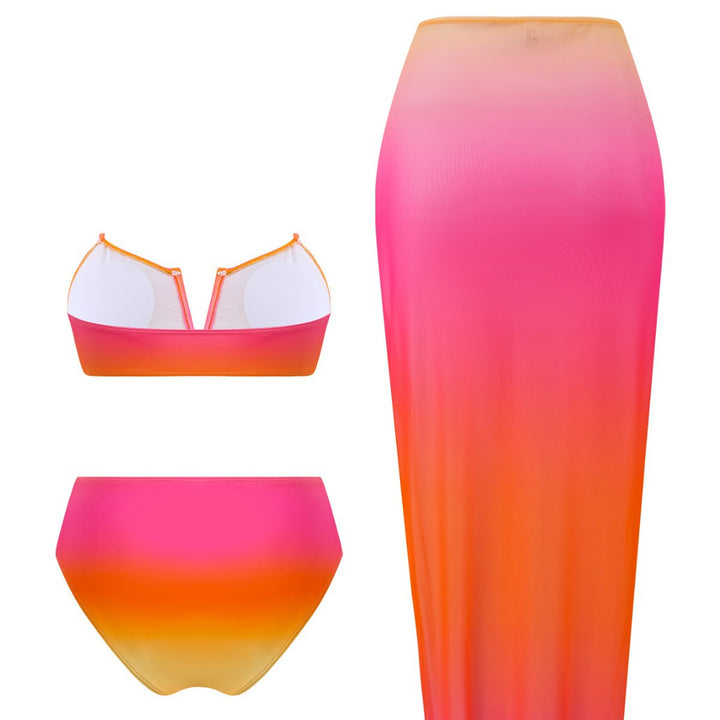 Ladies bandeau bikini with long wrap skirt Mune Fashion