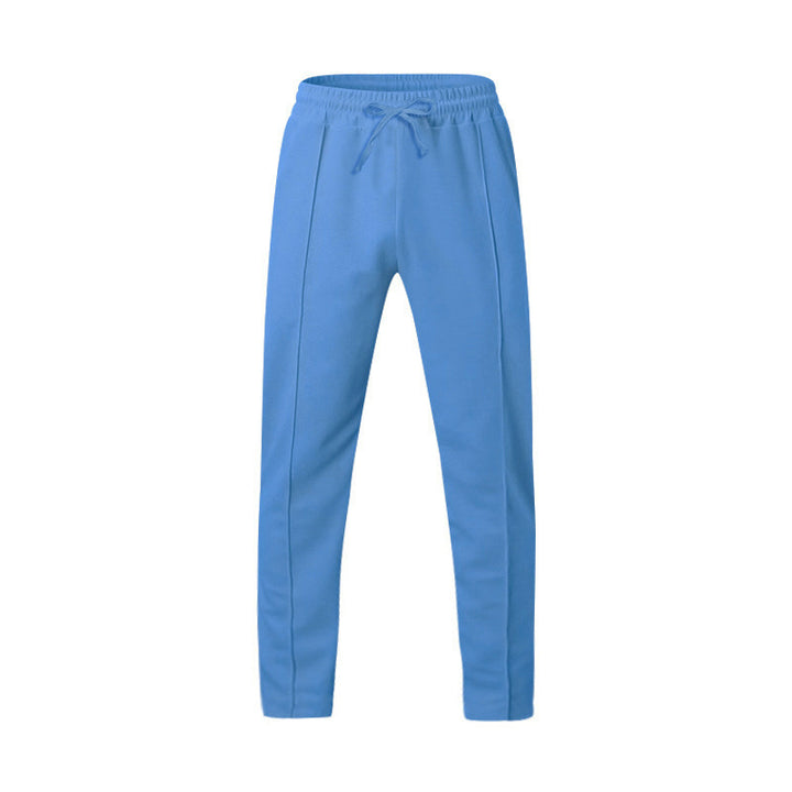 Men's narrow-cut joggers with drawstring and decorative crease Mune Fashion