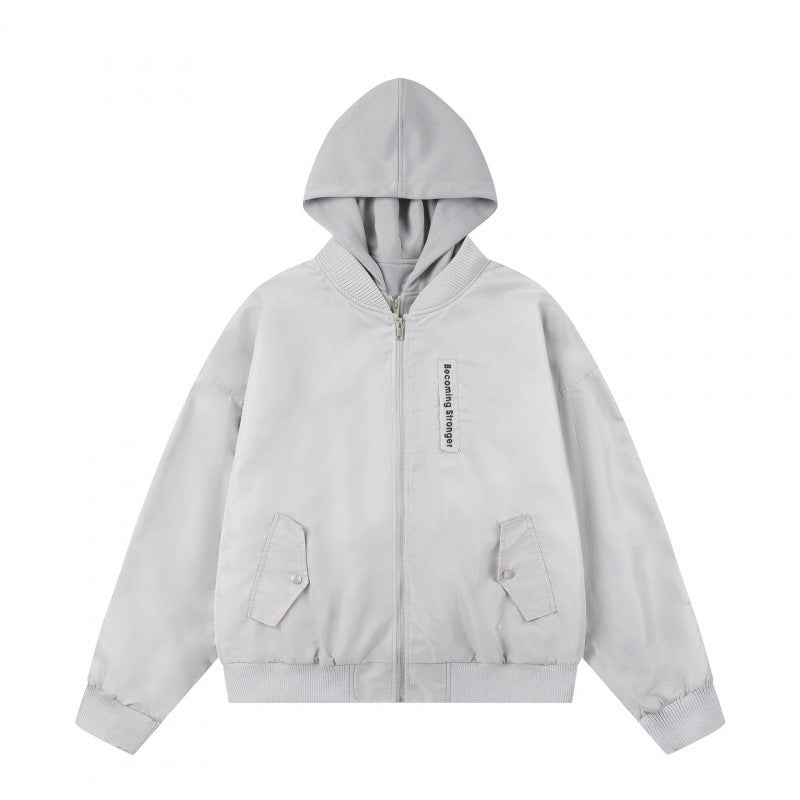 Unisex Oversize Hoodie Blouson Jacket with Ribbed Cuffs and Flap Pockets Mune Fashion