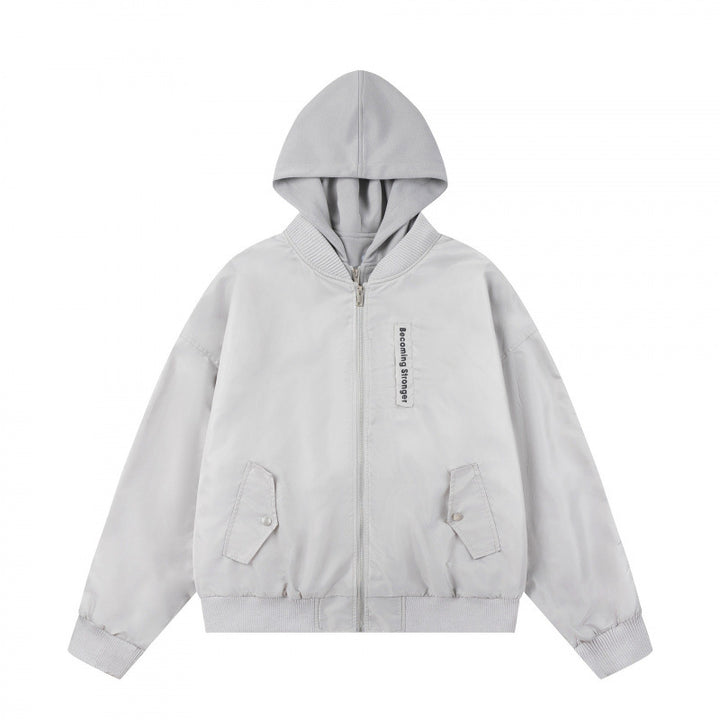 Unisex Oversize Hoodie Blouson Jacket with Ribbed Cuffs and Flap Pockets Mune Fashion