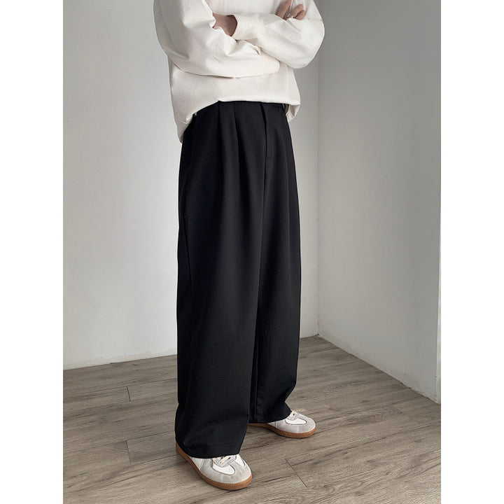 Women High-waisted wide pleated trousers with straight leg Mune Fashion