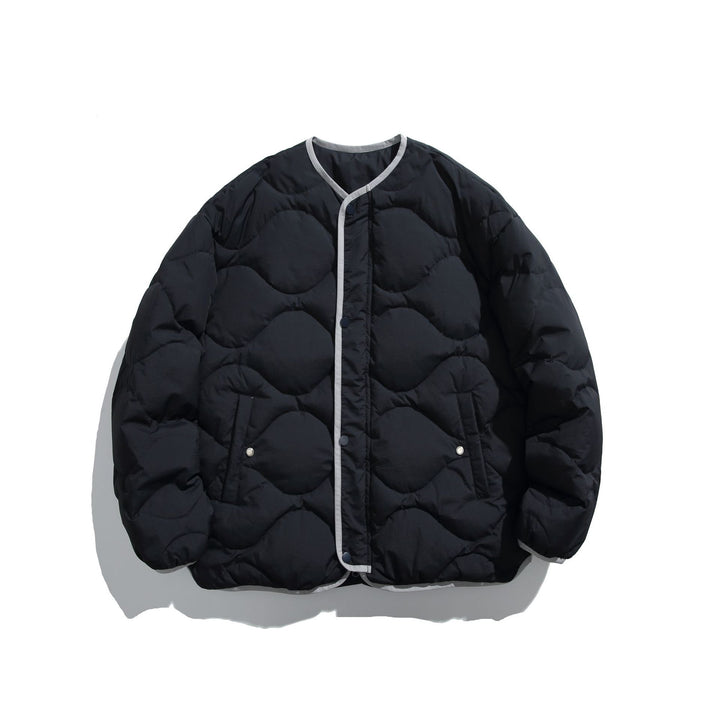 Unisex Boxy quilted liner jacket in oversized style with round neckline Mune Fashion