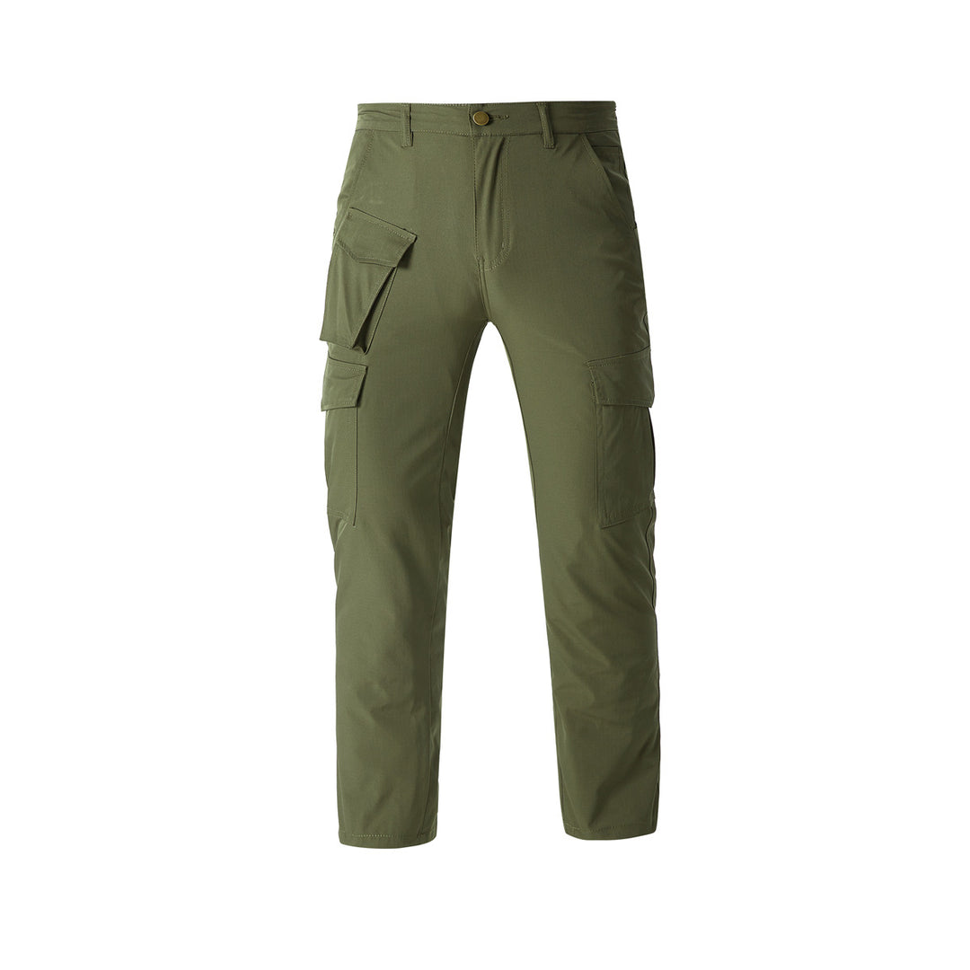 Men's Lightweight Stretch Cargo Pants with Multiple Flap Pockets & Tapered Fit Mune Fashion