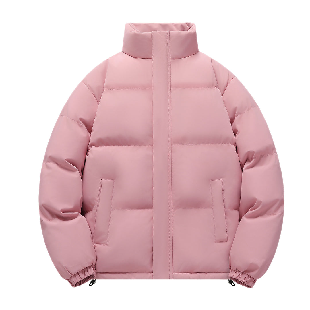 Men's short cut heavily padded quilted jacket with high stand-up collar and drawstring hem Mune Fashion