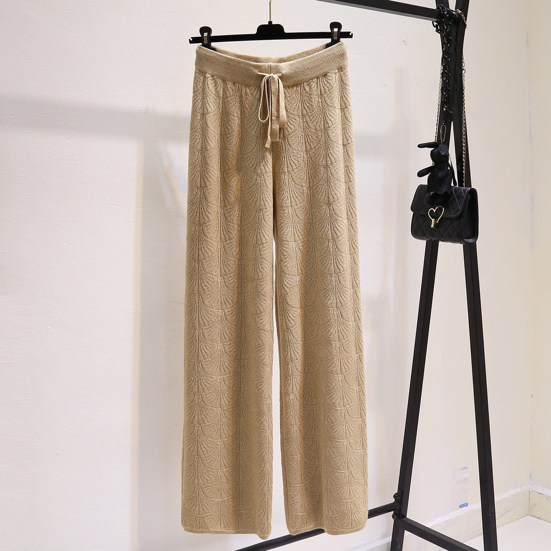 Women Wide and Comfortable Jersey Pants Mune Fashion