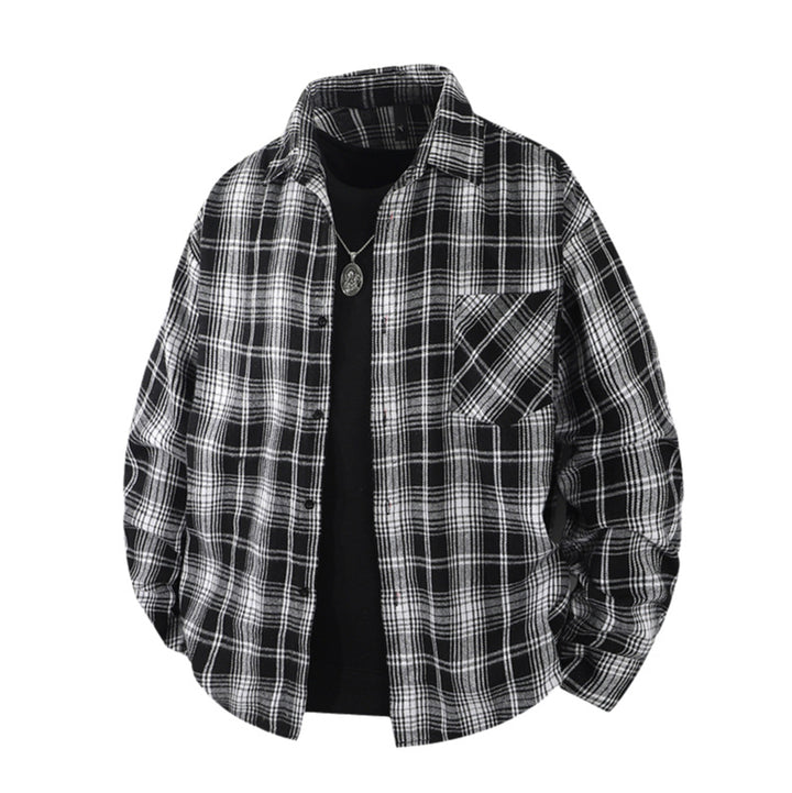 Men's Casual Checked Flannel Shirts Mune Fashion
