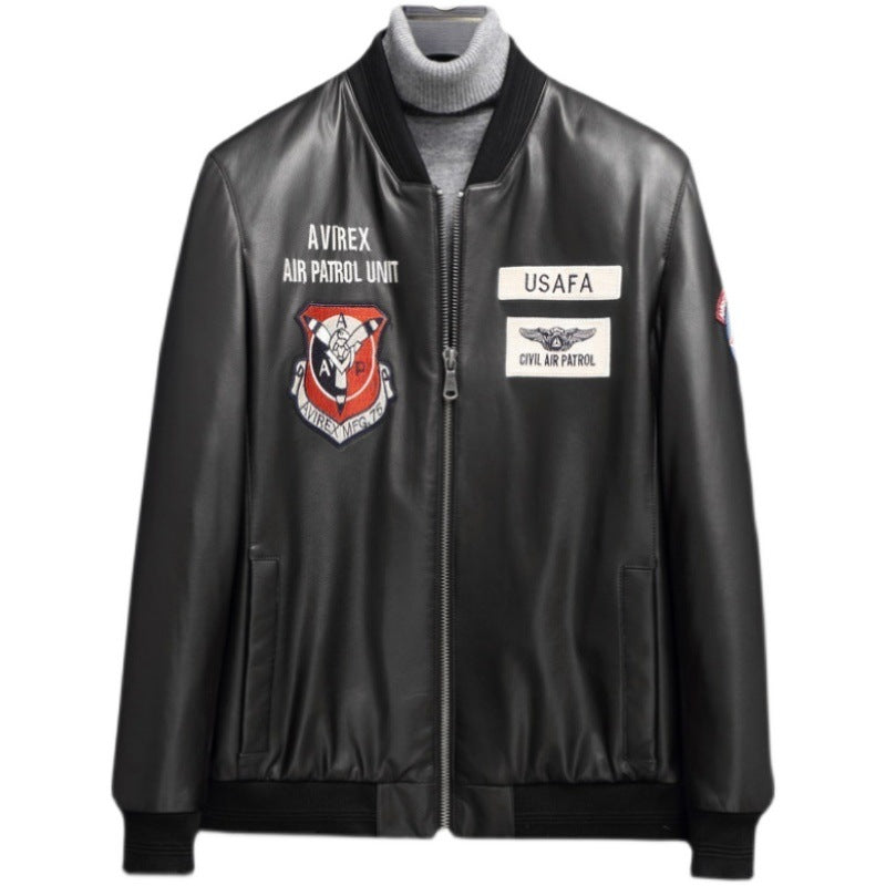 Men's Fashion Faux Leather Jacket with Creative Applications Mune Fashion