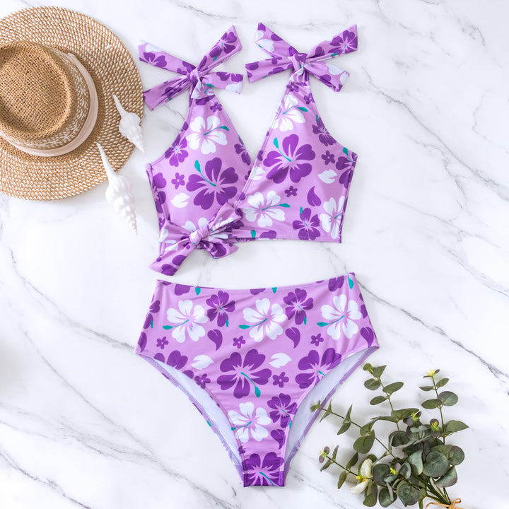 Women's High-Waisted Floral Bikini Set Mune Fashion