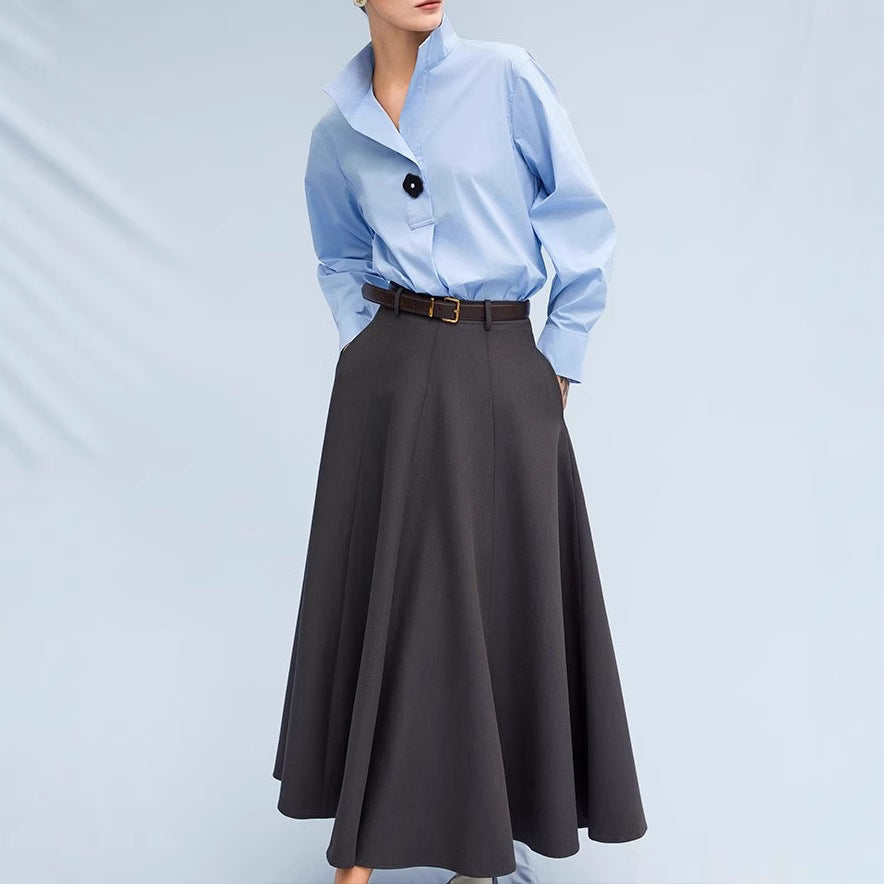 Women Elegant Maxi Skirt with Wide Cut Design Mune Fashion