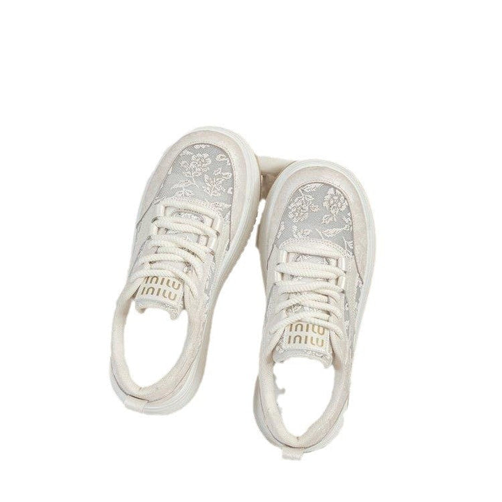 Women's sneakers with delicate floral pattern and padded sole Mune Fashion