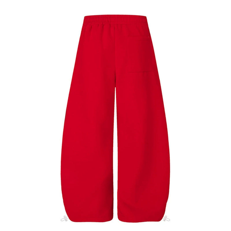 Women Extra Wide Palazzo Lounge Pants with High Waist, Print Detail and Adjustable Hem.