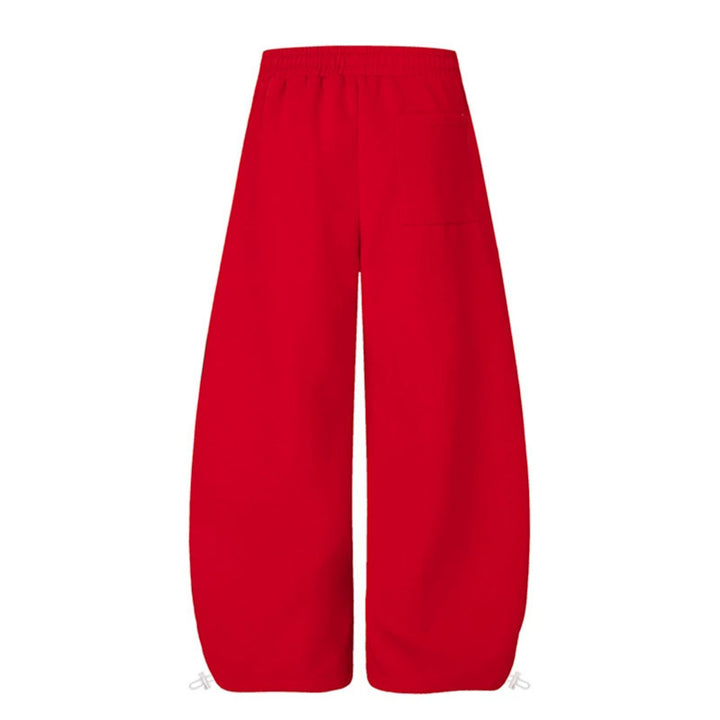 Women Extra Wide Palazzo Lounge Pants with High Waist, Print Detail and Adjustable Hem.