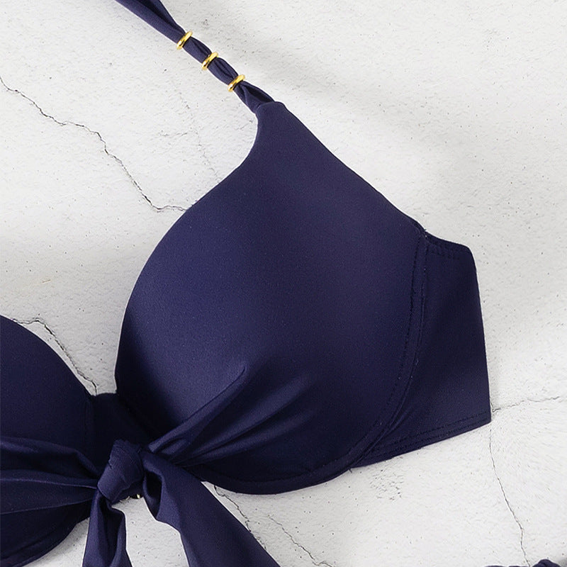 Ladies Bikini Set with stylish ties and floral design Mune Fashion
