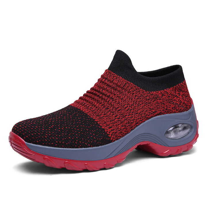 Women’s knitted sock sneaker with visible air chamber and cushioned platform sole Mune Fashion