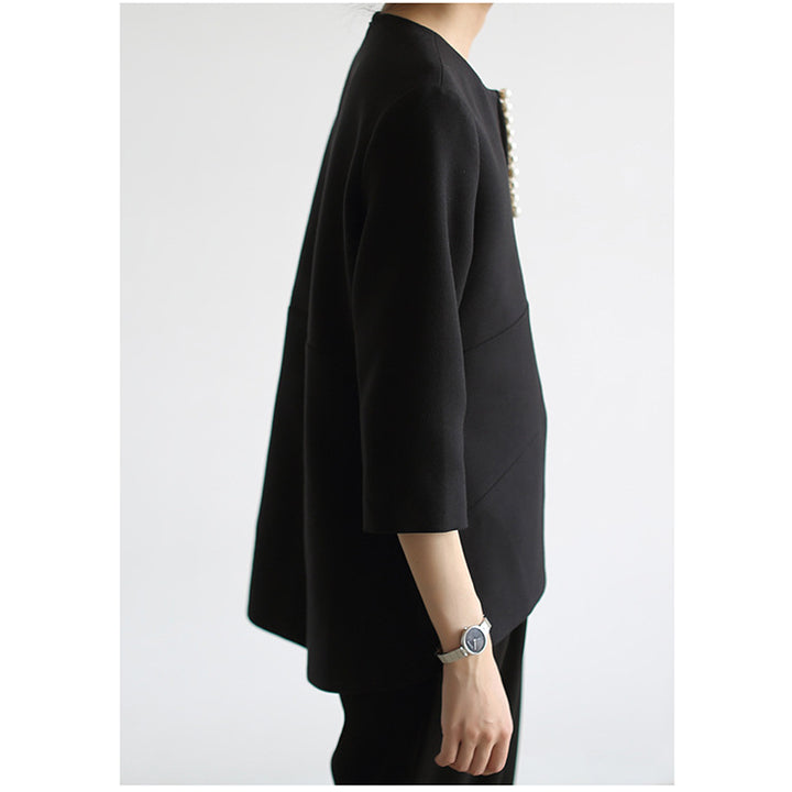 Women's Elegant Blouse with Pearl Details Mune Fashion