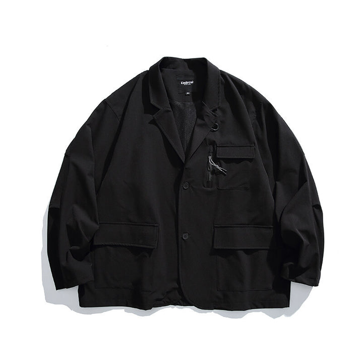 Men's Oversized Utility Blazer with Multifunctional Pockets Mune Fashion