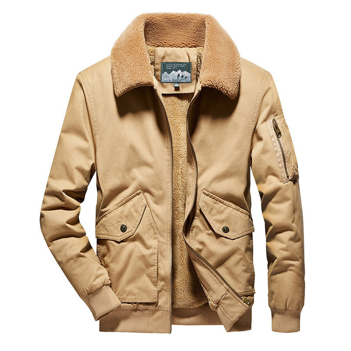 Men's pilot jacket with Sherpa collar, warming teddy lining and utility pockets Mune Fashion
