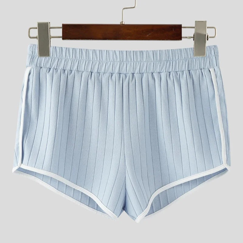Women's pleated casual shorts with elastic comfort waistband and contrast piping Mune Fashion