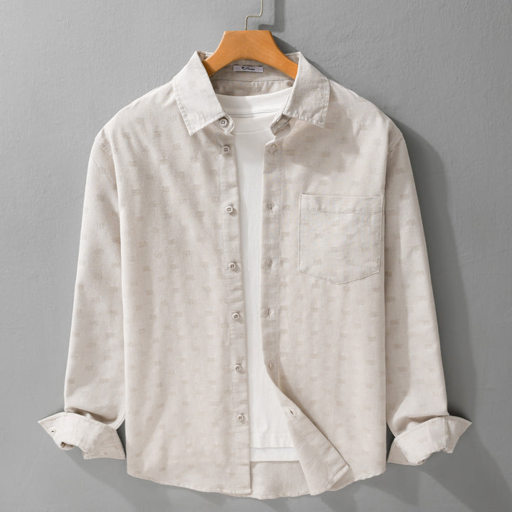 Men's Lightweight Structured Shirt with Chest Pocket and Relaxed Fit Mune Fashion