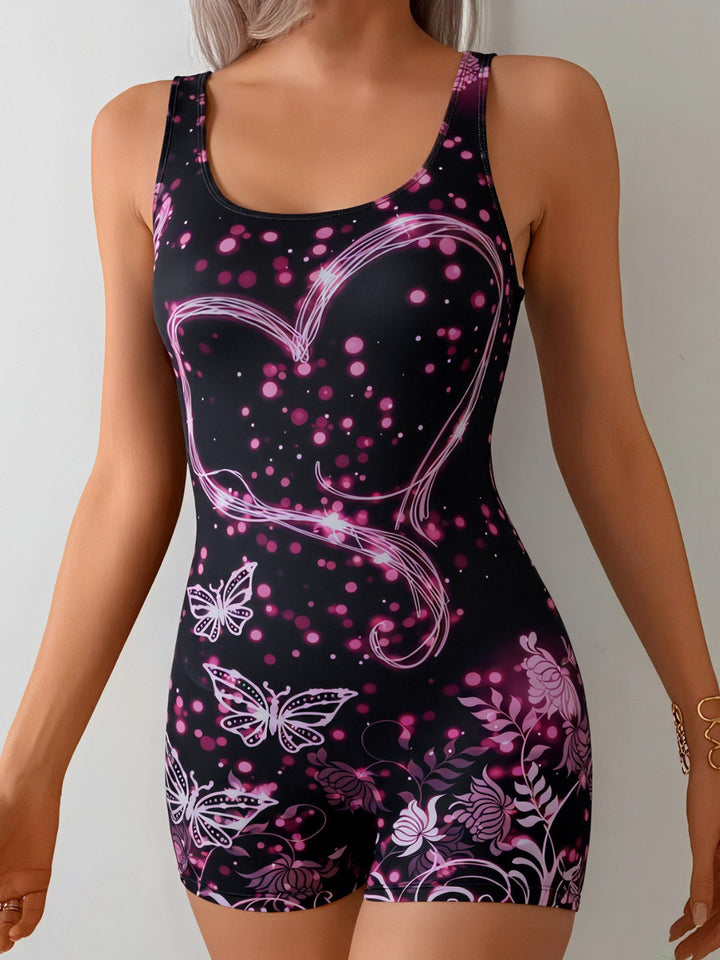 Ladies sporty swimsuit with modern print Mune Fashion