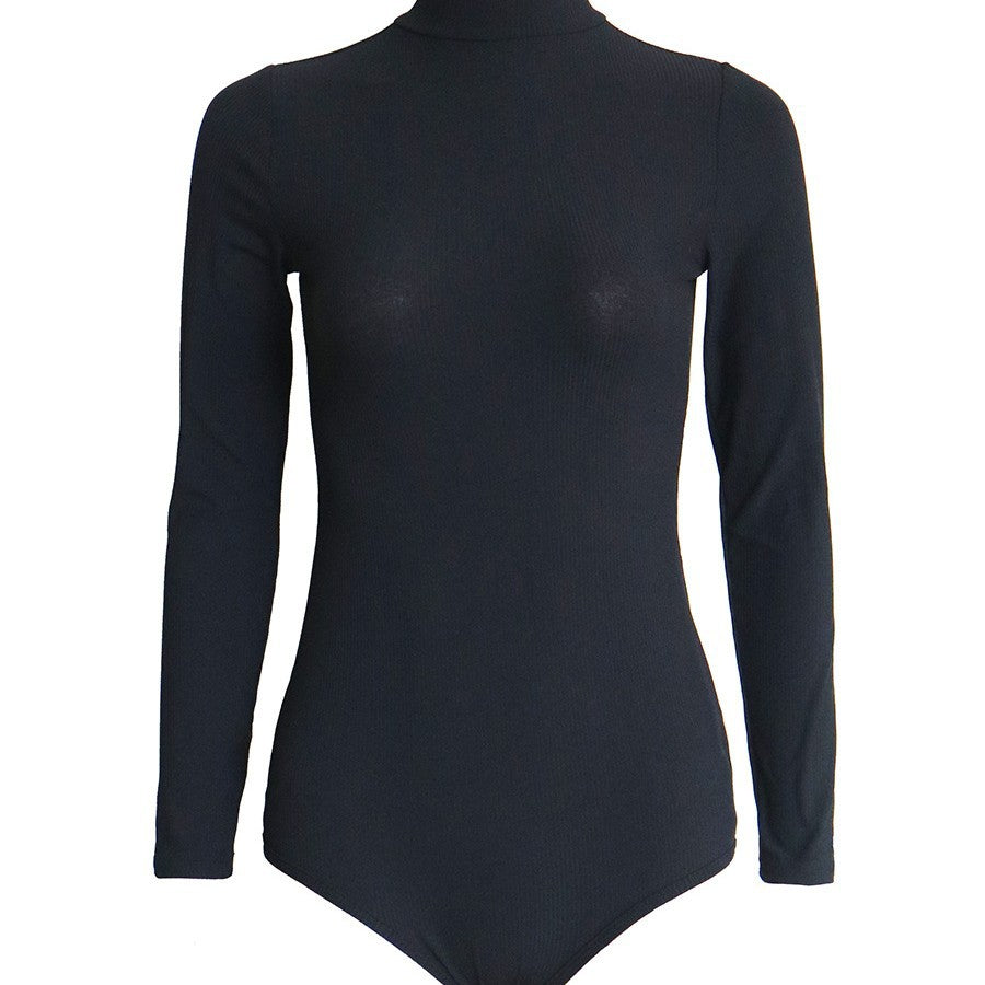 Women fitted long-sleeve bodysuit with turtleneck Mune Fashion