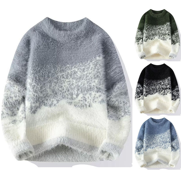 Ladies Cozy Round Neck Sweater made of Fluffy Material Mune Fashion