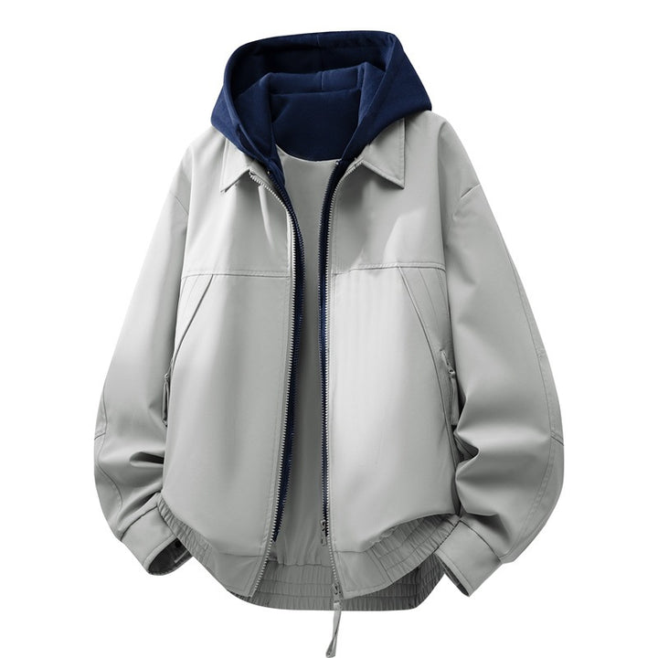 Men's Casual Hybrid Jacket with Integrated Hood Layer and Elastic Hem Mune Fashion