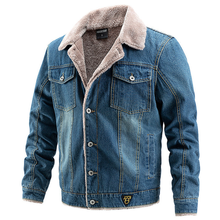 Men's Denim Jacket with Cozy Lining Mune Fashion
