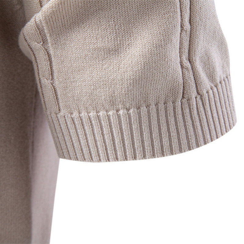 Men's short sleeve knitted polo with textured stripes, ribbed cuffs, and classic polo collar Mune Fashion