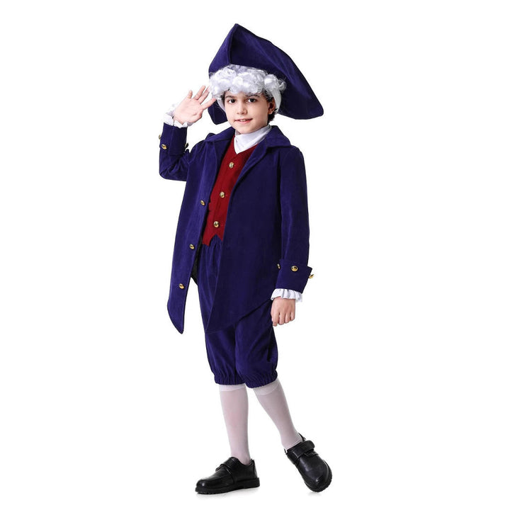 Boys historical costume with elegant vest and frock coat Mune Fashion
