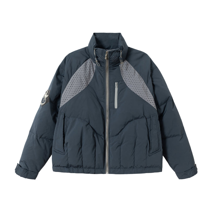 Men's short padded winter jacket with a high stand-up collar Mune Fashion