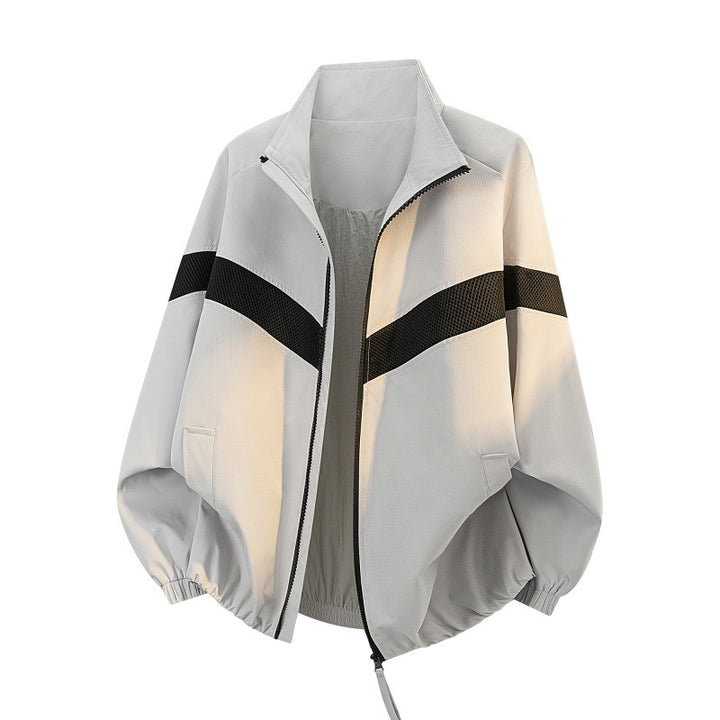 Women's Oversize Leisure Track Jacket with Mesh Inserts and Full Zip Mune Fashion
